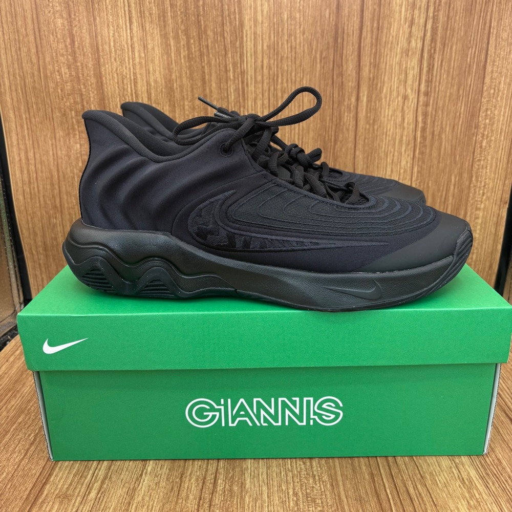 Nike Giannis Immortality 4 Triple Black Basketball Shoes Men 10.5 FQ3680-003 NEW